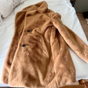 Abercrombie teddy camel coat - XS